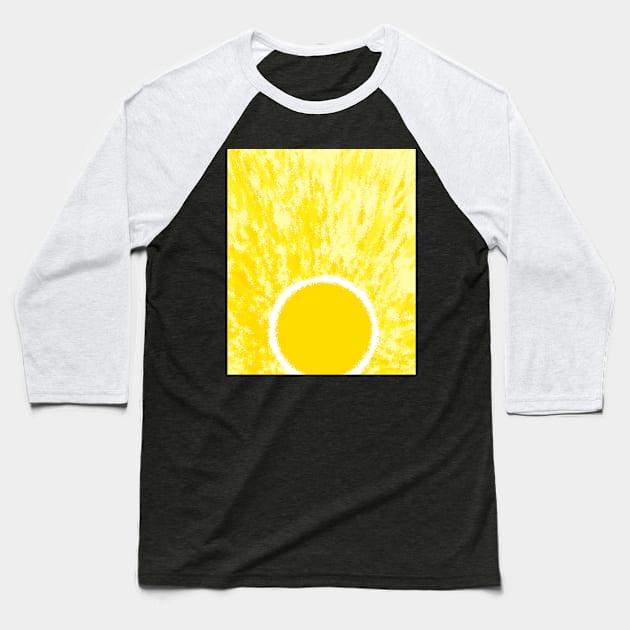 Let The Sunshine Abstract Art Baseball T-Shirt by HappyGiftArt